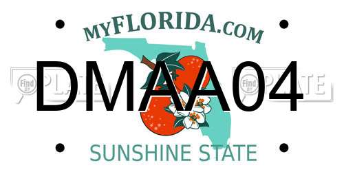 DMAA04 Florida License Plate