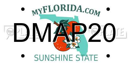 DMAP20 Florida License Plate