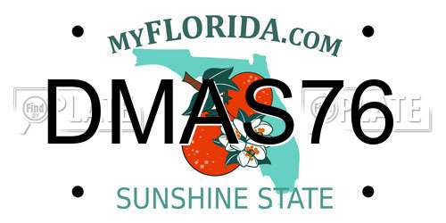 DMAS76 Florida License Plate