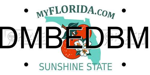 DMBEDBM Florida License Plate