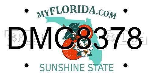 DMC8378 Florida License Plate