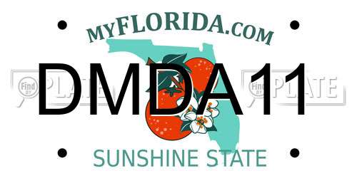 DMDA11 Florida License Plate