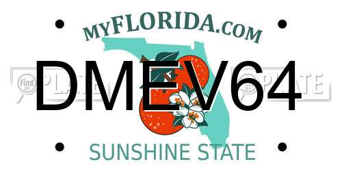 DMEV64 Florida License Plate