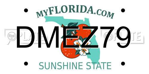 DMEZ79 Florida License Plate