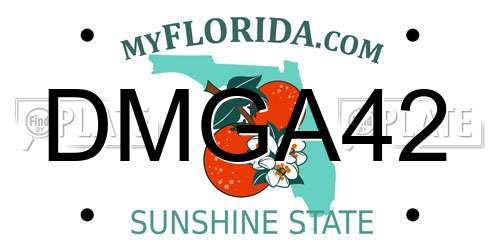 DMGA42 Florida License Plate