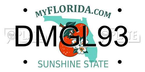 DMGL93 Florida License Plate