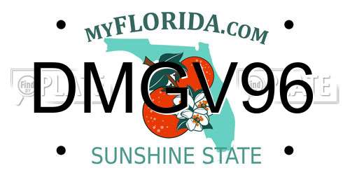DMGV96 Florida License Plate