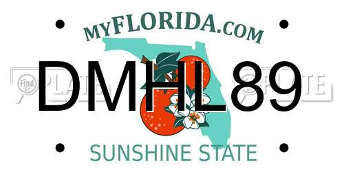 DMHL89 Florida License Plate