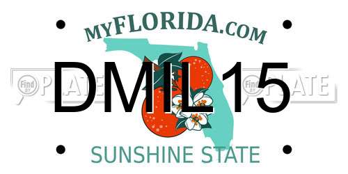 DMIL15 Florida License Plate