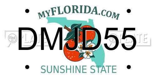 DMJD55 Florida License Plate