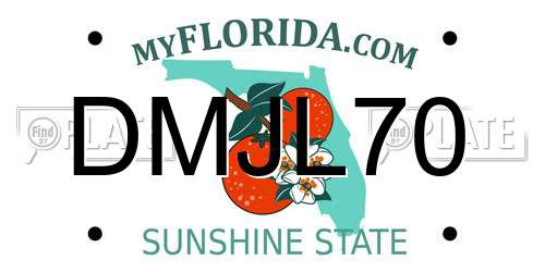 DMJL70 Florida License Plate