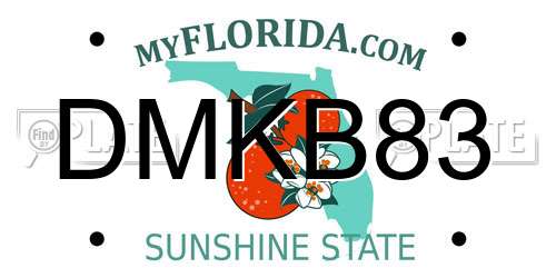 DMKB83 Florida License Plate
