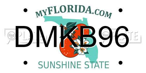 DMKB96 Florida License Plate