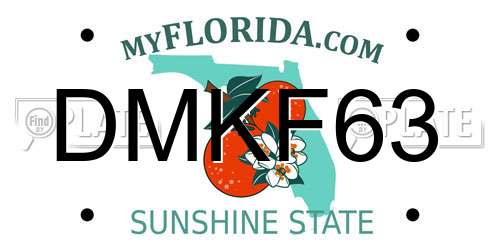 DMKF63 Florida License Plate