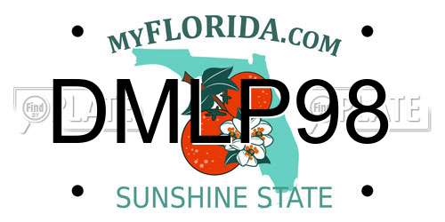 DMLP98 Florida License Plate