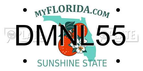 DMNL55 Florida License Plate