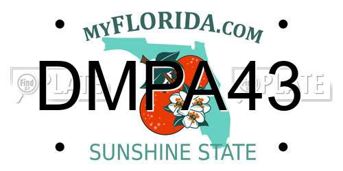 DMPA43 Florida License Plate