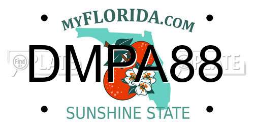 DMPA88 Florida License Plate