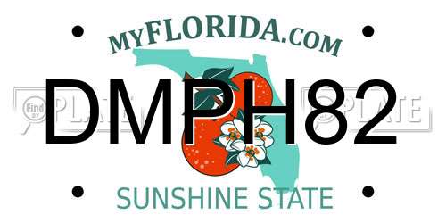 DMPH82 Florida License Plate