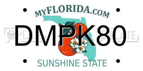 DMPK80 Florida License Plate