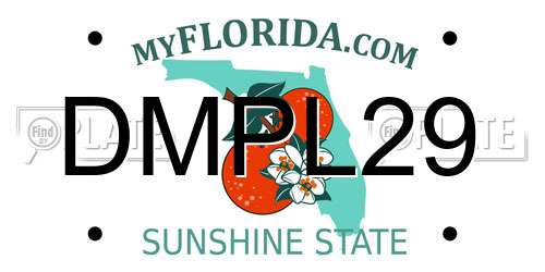 DMPL29 Florida License Plate