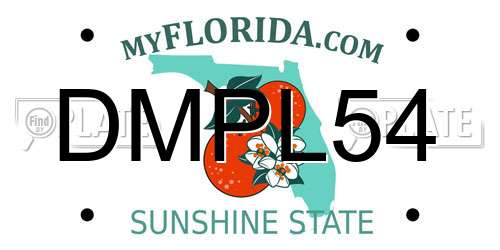 DMPL54 Florida License Plate