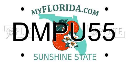 DMPU55 Florida License Plate