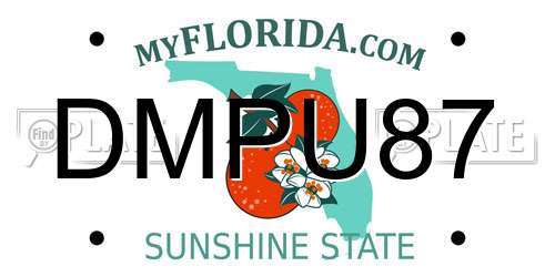 DMPU87 Florida License Plate