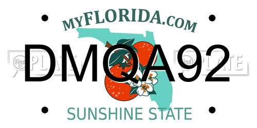 DMQA92 Florida License Plate