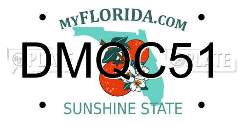 DMQC51 Florida License Plate