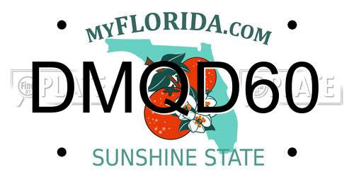 DMQD60 Florida License Plate