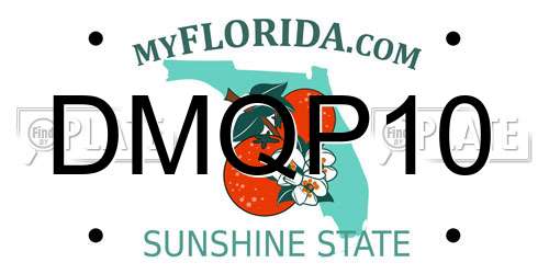 DMQP10 Florida License Plate