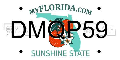 DMQP59 Florida License Plate