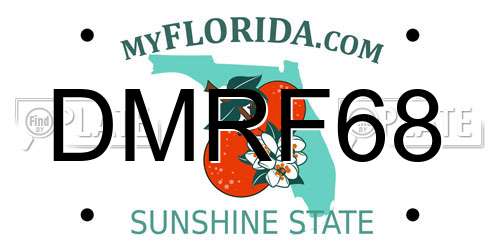 DMRF68 Florida License Plate