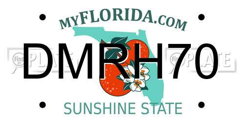 DMRH70 Florida License Plate