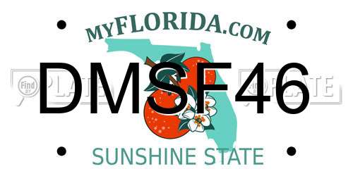 DMSF46 Florida License Plate