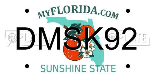 DMSK92 Florida License Plate
