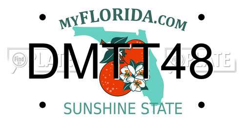 DMTT48 Florida License Plate