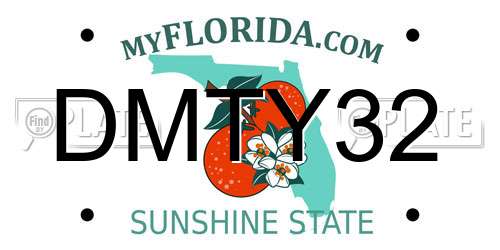 DMTY32 Florida License Plate