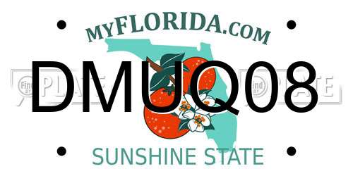 DMUQ08 Florida License Plate