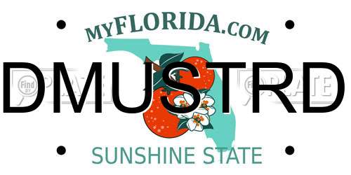 DMUSTRD Florida License Plate