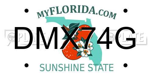 DMX74G Florida License Plate