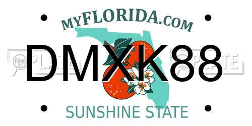DMXK88 Florida License Plate