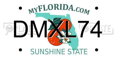 DMXL74 Florida License Plate