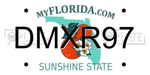 DMXR97 Florida License Plate