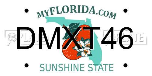 DMXT46 Florida License Plate