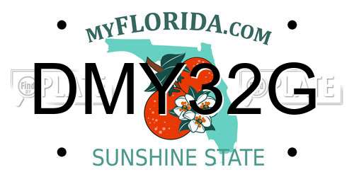 DMY32G Florida License Plate