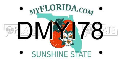 DMYI78 Florida License Plate