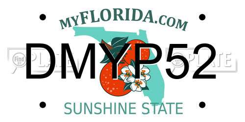 DMYP52 Florida License Plate