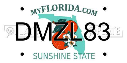 DMZL83 Florida License Plate